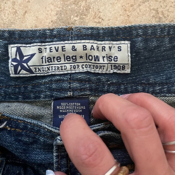 Steve & Barry’s Dungarees Y2k Vintage Rigid Denim Low Rise Boot Cut Mom Jeans - Picture 14 of 16